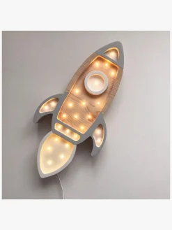 Lamper & Belysning|LittleLights Little Lights Lampe Rumraket, Grey Wood
