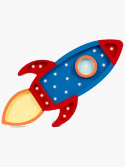 Lamper & Belysning|LittleLights Little Lights Lampe Rumraket, Navy/Rød Rød