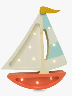Lamper & Belysning|LittleLights Little Lights Lampe Sejlbåd, Rød/Hvid