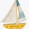 Lamper & Belysning|LittleLights Little Lights Lampe Sejlbåd, Sennepsgul
