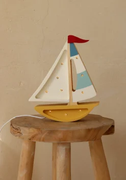 Lamper & Belysning|LittleLights Little Lights Lampe Sejlbåd, Sennepsgul