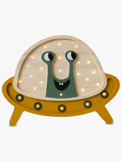 Lamper & Belysning|LittleLights Little Lights Lampe UFO, Sennepsgul/Træ