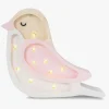 Børn LittleLights Lamper & Belysning-Little Lights Mini Lampe Fugl, Strawberry Cream