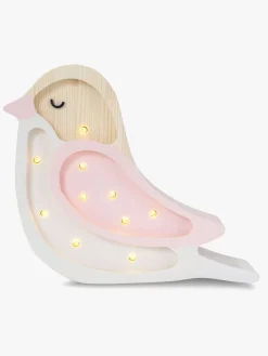 Børn LittleLights Lamper & Belysning-Little Lights Mini Lampe Fugl, Strawberry Cream