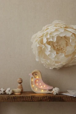 Børn LittleLights Lamper & Belysning-Little Lights Mini Lampe Fugl, Strawberry Cream