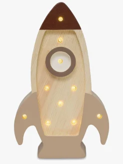 Lamper & Belysning|LittleLights Little Lights Mini Lampe Rumraket, Cappucino Brun