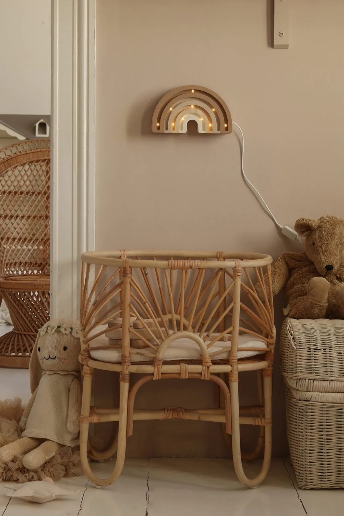 Børn LittleLights Lamper & Belysning-Little Lights Mini Lampe Regnbue, Cappucino