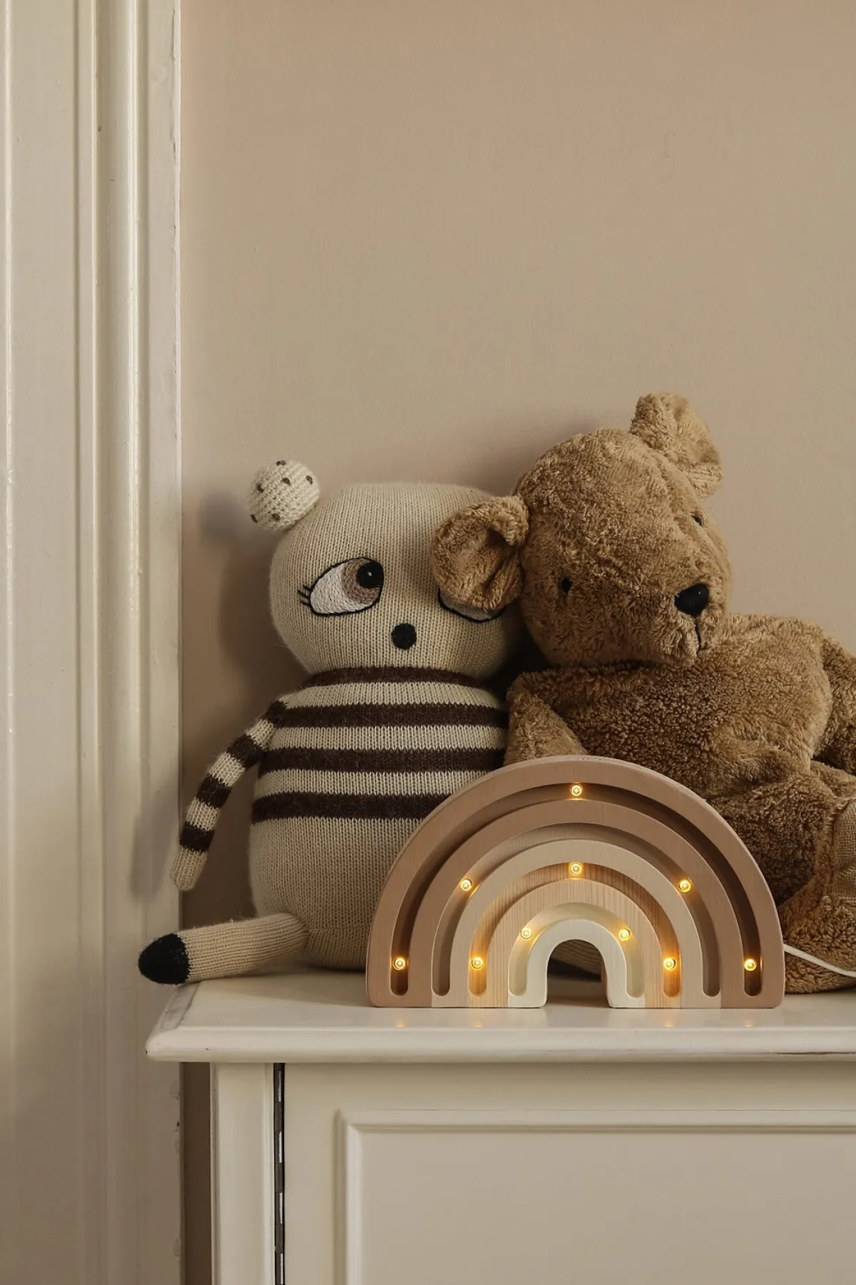 Børn LittleLights Lamper & Belysning-Little Lights Mini Lampe Regnbue, Cappucino