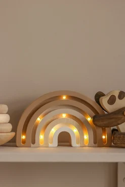 Børn LittleLights Lamper & Belysning-Little Lights Mini Lampe Regnbue, Cappucino