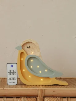 Lamper & Belysning|LittleLights Little Lights Mini Lampe Fugl, Khaki/Light Mustard Gul