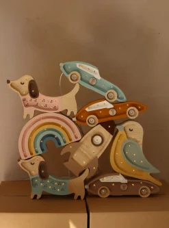 Lamper & Belysning|LittleLights Little Lights Mini Lampe Fugl, Khaki/Light Mustard Gul