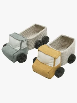 Opbevaring|LorenaCanals Lorena Canals Mini Opbevaringskurve 2-pak Lastbil Blå/Gul