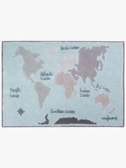 Gulvtæpper|LorenaCanals Lorena Canals Tæppe Vintage Map Blå/Flerfarvet