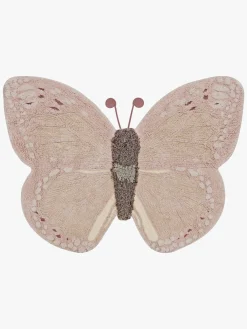 Børn LorenaCanals Gulvtæpper-Lorena Canals  Vaskbart Dyretæppe 90x120 Baby Sommerfugl