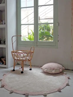 Gulvtæpper|LorenaCanals Lorena Canals  Vaskbart Gulvtæppe Bubbly Ø120, Vintage Nude