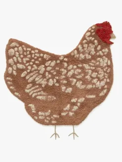 Gulvtæpper|LorenaCanals Lorena Canals Vaskbart Gulvtæppe Høne 110x100 Brun