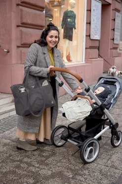 Interiør|Lässig Interlock Tæppe 80x80, Striped grey