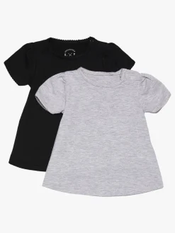 Overdele|LucaLola Luca & Lola Emily Top 2-pack, Grey Melange/Anthracite Grå/Sort