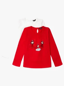 Overdele|LucaLola Luca & Lola Martina Top 2-pak, Red/White Rød/Hvid