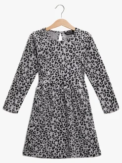 Kjoler & Tunikaer|LucaLola Luca & Lola Miriam Kjole, Grey Leopard