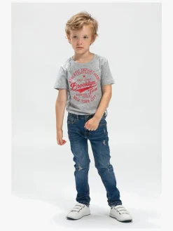 Overdele|LucaLola Luca & Lola Paulo T-Shirt 2-pak, Grey Melange/Navy Grå/Blå