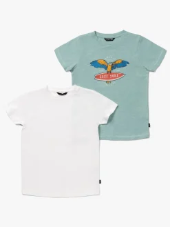 Børn LucaLola Overdele-Luca & Lola Riccione T-Shirt 2-pak, Green/White