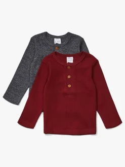 Børn LucaLola Overdele-Luca & Lola Rocco Bedstefartrøje 2-pak, Grey