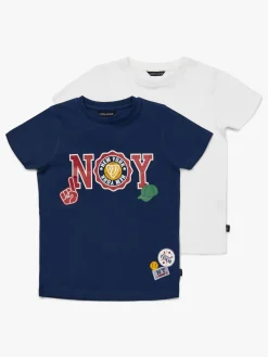 Børn LucaLola Overdele-Luca & Lola San Marino T-Shirt 2-pak, Navy/White