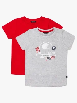 Børn LucaLola Overdele-Luca & Lola San Marino T-Shirt 2-pak, Grey/Red