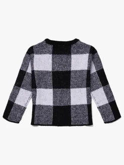 Uldtøj|Overdele|LucaLola Luca & Lola Venezia Trøje, White/Black Grå/Hvid/Sort