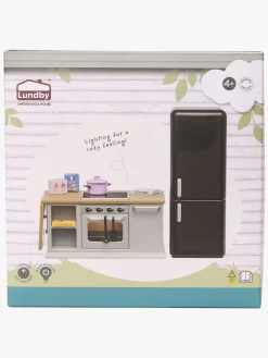 Lundby Dukker & Bamser-Dukkehustilbehør Sæt med Komfur og Køleskab