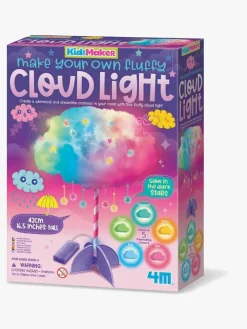 Kreativt Legetøj|4M KidzMaker DIY-sæt Lav Din Egen Fluffy Sky-lampe Flerfarvet