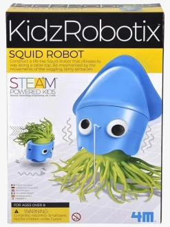 Kreativt Legetøj|4M KidzRobotix Byg Din Egen Blæksprutte Robot Flerfarvet