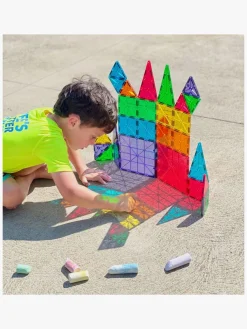 Børn MagnaTiles Legetøj Til Børn På 0-10 År|Byggesæt & Lego-MAGNA-TILES Clear Colours Byggesæt 32 Dele