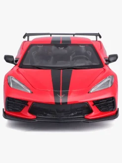 Legetøjsbiler & -Fartøjer|Maisto Corvette Stingray Coupe High Wing 2020 Modelbil 1:24 Rød