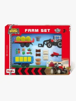Maisto Legetøjsbiler & -Fartøjer-Mini Working Machines Bondegårdssæt Massey Ferguson