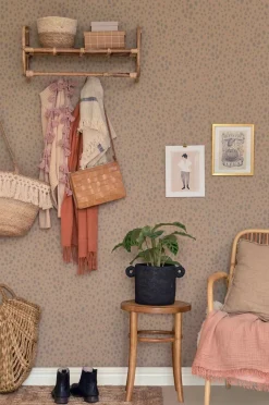 Børn Majvillan Interiør-Tapet Animal Dots, Soft Brown