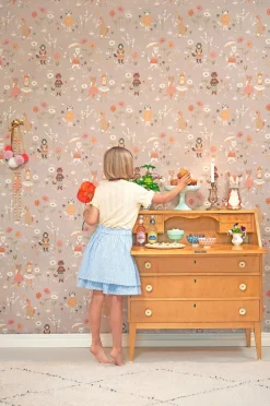 Børn Majvillan Interiør-Tapet Catwalk, Dusty Lilac