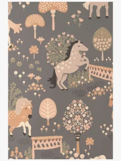 Interiør|Majvillan Tapet My Sweet Pony, Midnight Blue Flerfarvet/Blå