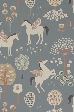 Børn Majvillan Interiør-Tapet True Unicorns, Evening Blue