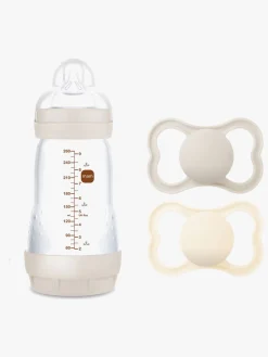 Spisetid|MAM Air Naturgummi Sutter 6-16m & Easy Start Sutteflaske Anti-kolik 260 ml, Neutral
