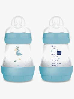 MAM Spisetid-Easy Start Sutteflaske Anti-kolik 160 ml 2-pak, Blå/Neutral