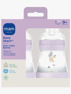 Spisetid|MAM Easy Start Sutteflaske Anti-kolik 160 ml 2-pak, Pink Lilla