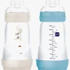 Spisetid|MAM Easy Start Sutteflaske Anti-kolik 260 ml 2-pak, Blå/Neutral