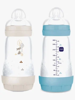 Spisetid|MAM Easy Start Sutteflaske Anti-kolik 260 ml 2-pak, Blå/Neutral