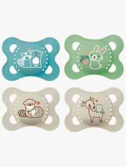 MAM Sutter & Suttesnore-Original Silikone Sutter 0-6m 4-pak, Blå/Neutral