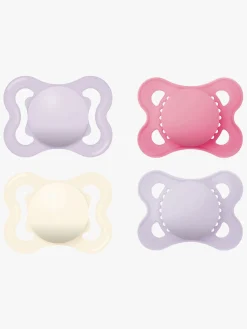 Sutter & Suttesnore|MAM Original Sutter & Air Silikone Sut 0-6m 4-pak, Pink