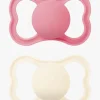 MAM Sutter & Suttesnore-Supreme Silikone Sutter 6-16m 2-pak, Pink/Neutral