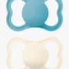Sutter & Suttesnore|MAM Supreme Silikone Sutter 6-16m 2-pak, Blå/Neutral