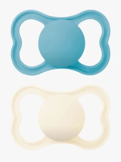 Sutter & Suttesnore|MAM Supreme Silikone Sutter 6-16m 2-pak, Blå/Neutral